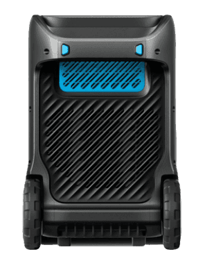 Side view of the Anker F2600 power station with sleek design and integrated ventilation, supplied by UPS Equip.